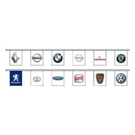 FILARE DI BANDIERE CON LOGO AUTO FILARE DI BANDIERE CON LOGO AUTO