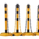 SET DI COLONNE GIALLE E NERE CON CATENA