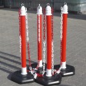 SET DI 4 COLONNE ROSSE CON CATENA