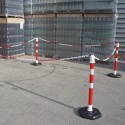 SET DI 4 COLONNE ROSSE RETRORIFLETTENTI CON CATENA