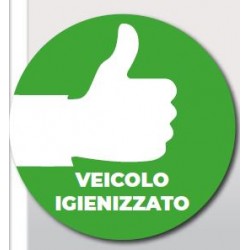 ADESIVO "VEICOLO IGIENIZZATO"