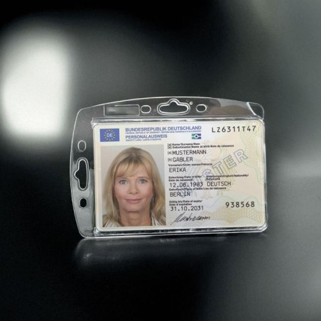 PORTA BADGE TRASPARENTE PER PORTACHIAVI JOJO, CF 10 PZ