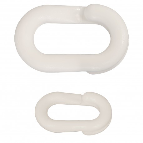 Anello bianco in plastica per catena 